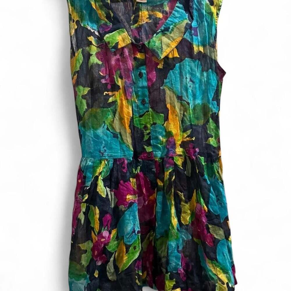 At Last Studio Vintage 1991 Watercolor Floral Top Size M